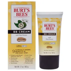 BB Cream SPF 15 - Light/Medium by Burts Bees for Women - 1.7 oz Makeup