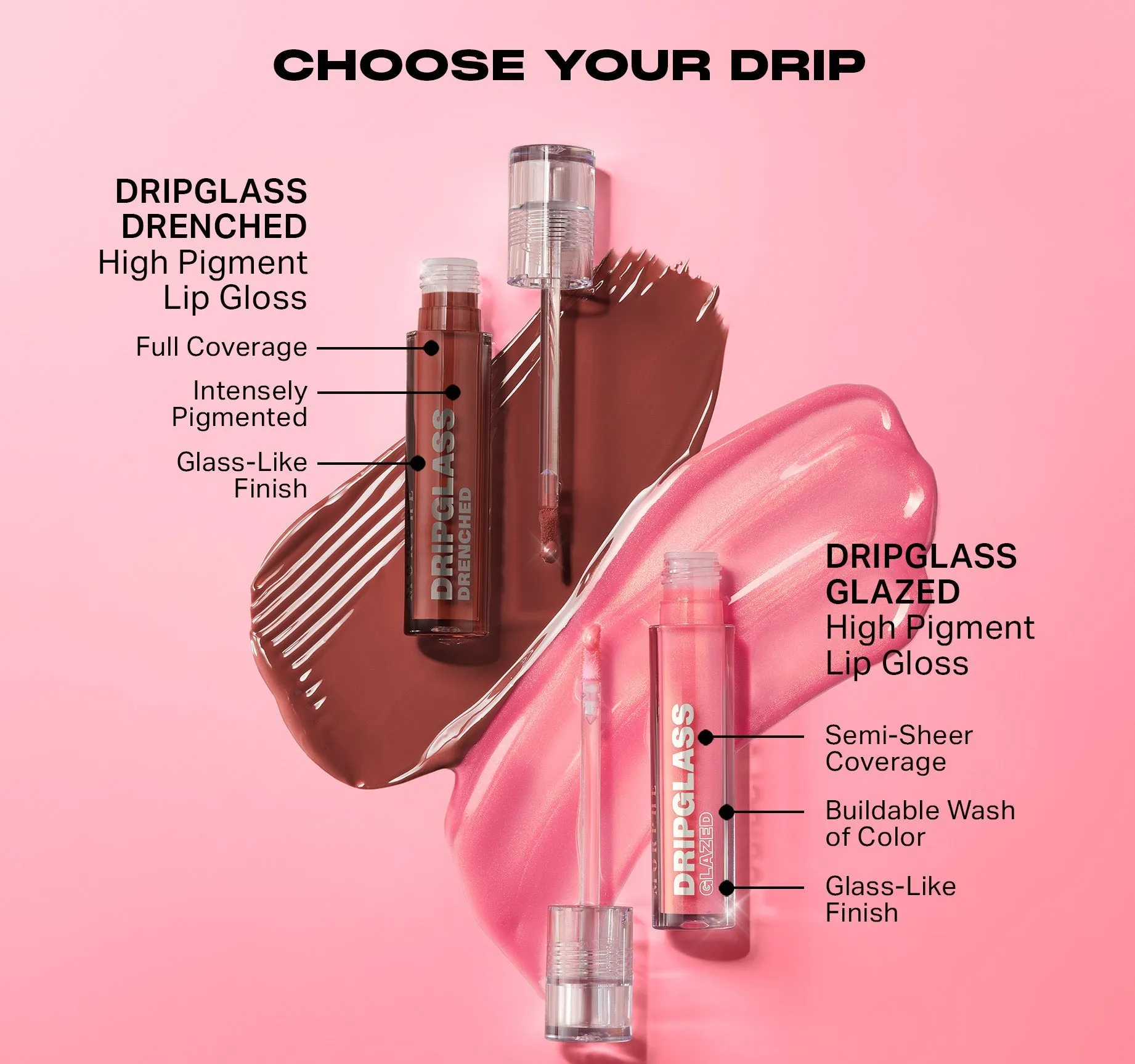 Dripglass Drenched High Pigment Lip Gloss - Deep Brick