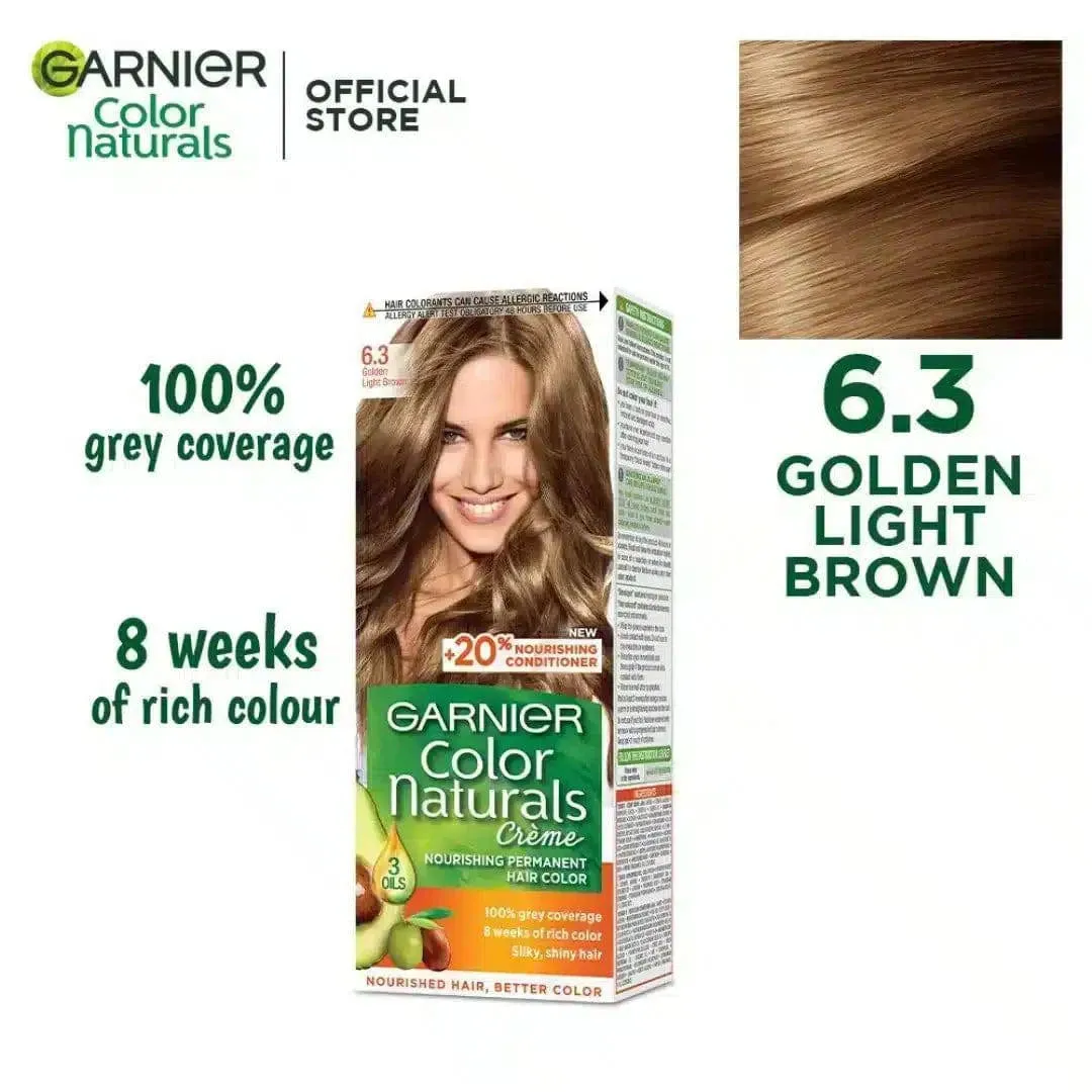 Garnier Color Naturals, 6.3 Golden Light Brown - Dermatologists.pk