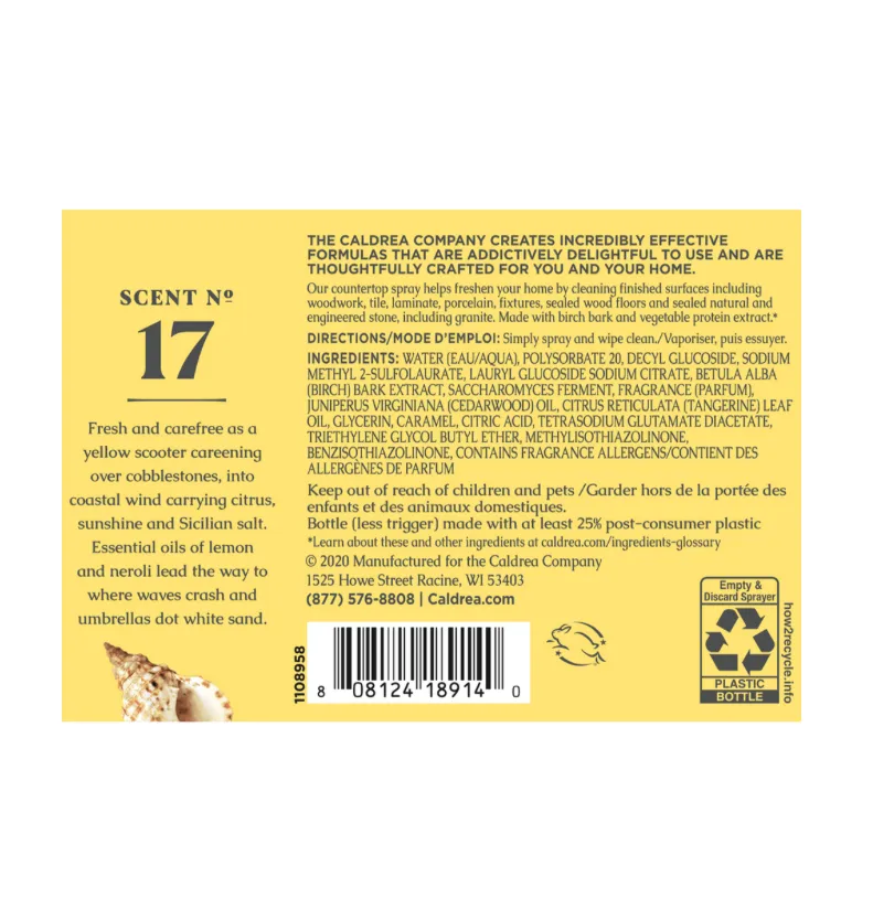 Sea Salt Neroli Countertop Spray with Vegetable Protein